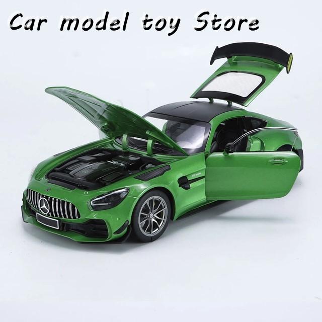 【並行輸入品】 1:18 BENZS GTR AMG グリーンデーモン 合金カーモデルカー ダイキャスト メタルキャスト カー車両_1