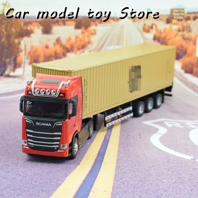 並行輸入品】 1:50 SCANIA ダイキャスト金属モデル コンテナトラック
