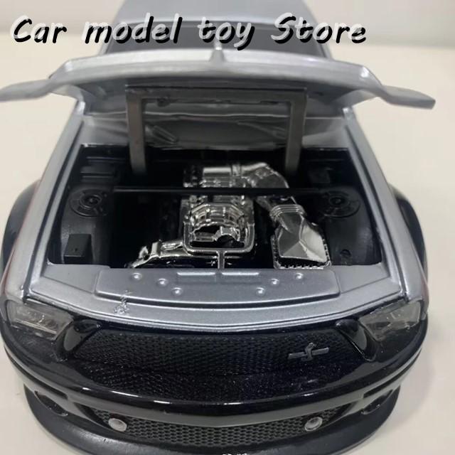 【並行輸入品】 1:24 マスタング シェルビー GT500 合金スポーツカーモデル ダイキャスト金属玩具 レーシングカー車両モデル シミュレーショントイの画像