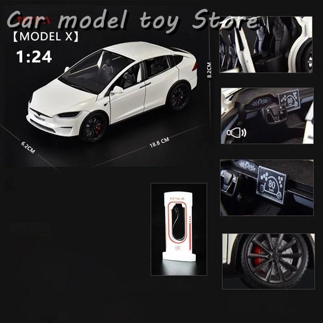 並行輸入品】テスラ 1:24モデルXモデル3合金ダイキャスト車モデル音光