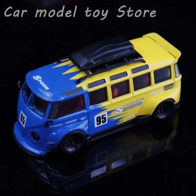 【並行輸入品】 LF 1:64 T1バンピックアップトラックSPOON塗装合金ダイキャストモデルカー車レトロバス収集可能の画像