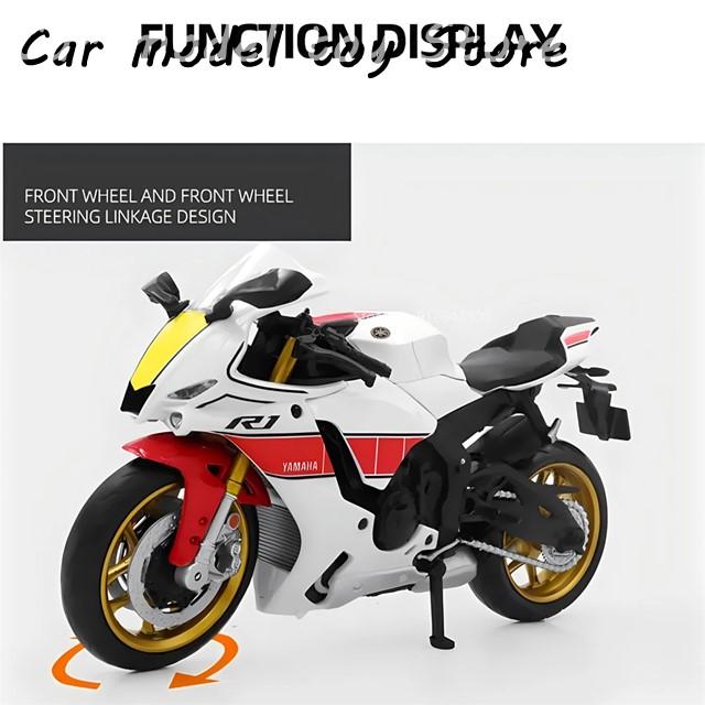 並行輸入品】ヤマハ 1/12スケールYZF-R1Mバイクモデル合金ダイキャスト