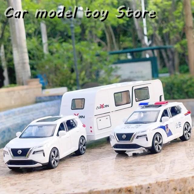 並行輸入品】 1:32X-TRAILパトカートレーラー模型合金ダイキャストドア