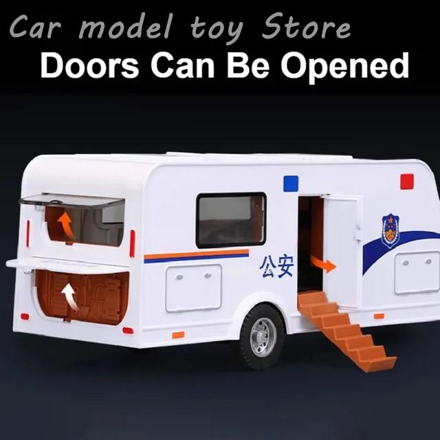 並行輸入品】 1:32X-TRAILパトカートレーラー模型合金ダイキャストドア