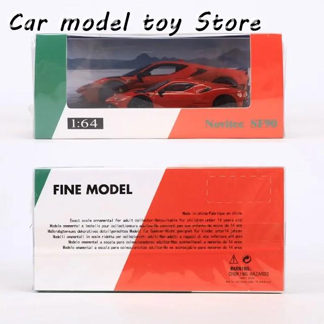 【並行輸入品】フェラーリ  ダイキャスト 1/64  SF90 ノビテック カスタム車モデル 合金製  SF90 交換可能ホイールハブ カーモデルの画像