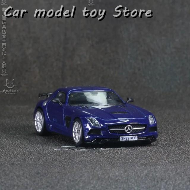 【並行輸入品】ベンツ  ターマックワークス 1/64 ダイキャストモデルカー ・ SLS AMG クーペ ブラック SHMEE 合金カーモデルの画像