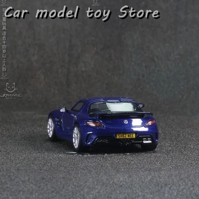 【並行輸入品】ベンツ  ターマックワークス 1/64 ダイキャストモデルカー ・ SLS AMG クーペ ブラック SHMEE 合金カーモデルの画像