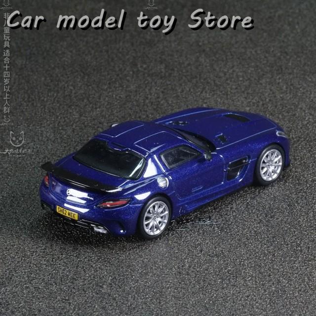【並行輸入品】ベンツ  ターマックワークス 1/64 ダイキャストモデルカー ・ SLS AMG クーペ ブラック SHMEE 合金カーモデルの画像