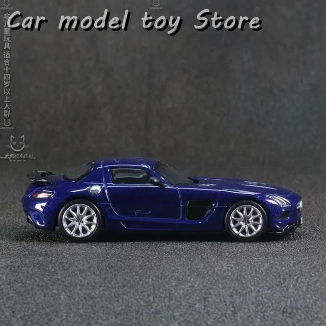 【並行輸入品】ベンツ  ターマックワークス 1/64 ダイキャストモデルカー ・ SLS AMG クーペ ブラック SHMEE 合金カーモデルの画像