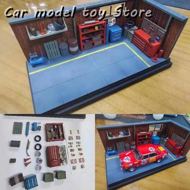 並行輸入品】 ダイキャストモデルカー 1:64 ガレージシーン ラックカー