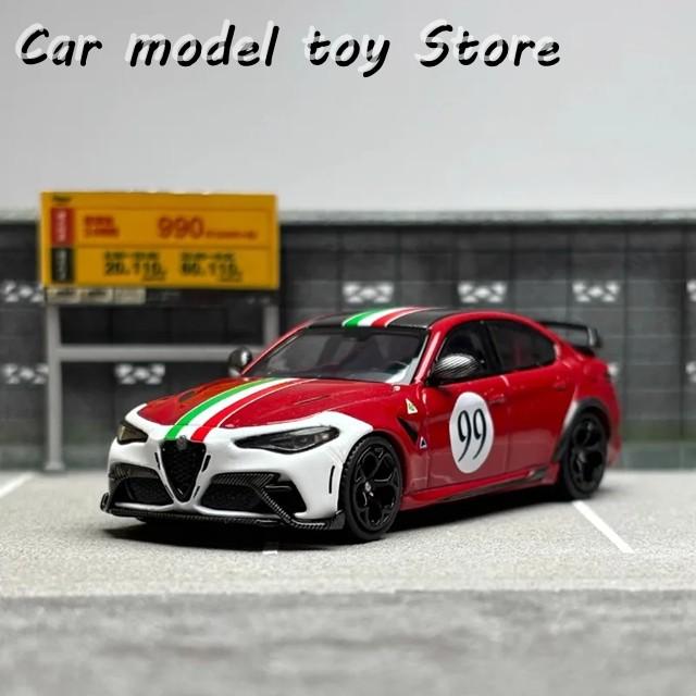 【並行輸入品】アルファロメオ  ダイキャスト 1/64 サイズ  モデルカー ジュリア GTAM 合金車 模型 玩具 コレクション ディスプレイの画像