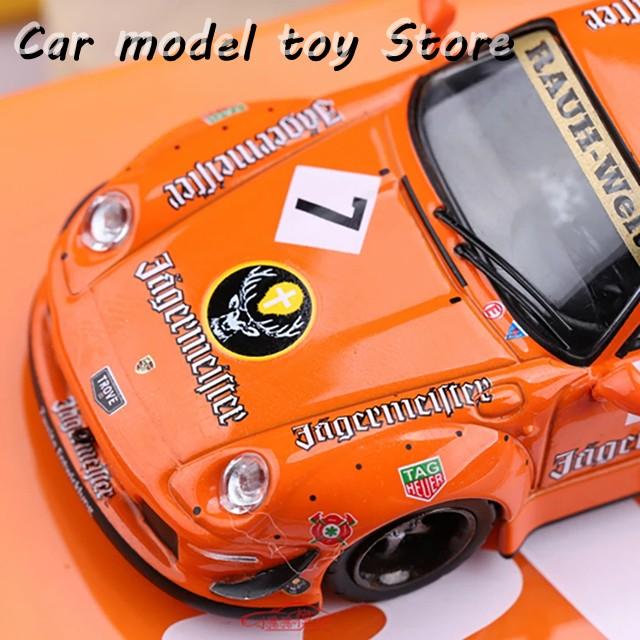 【並行輸入品】ポルシェ  ダイキャスト1/64スケール RWB 993  合金カーモデル コレクションの画像