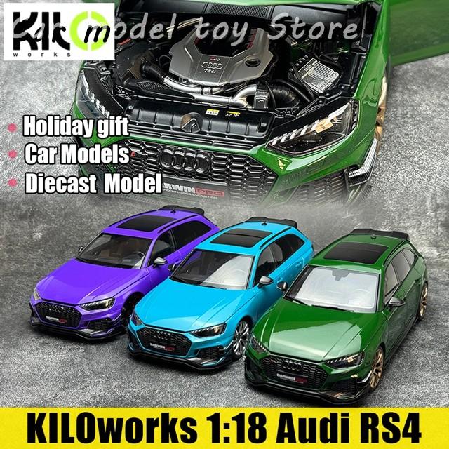 キロワークス 1/18 アウディ RS4 1/18 Audi RS4 RS 4 Avant Darwin Pro Kiloworks Purple Diecast Model