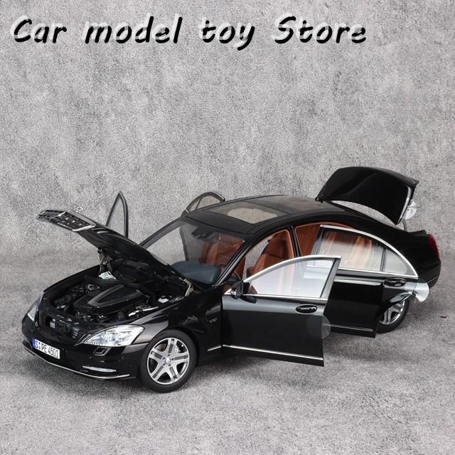 Modèle Réduit 1:18 Mercedes-Benz S600L W221 Noire - Marque Motorhelix - Diecast Neuf