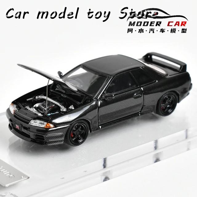 FH 1/64 日産 GT-R R32 S-Tune ガンメタ フル開閉モデル Focal Horizon-FH 1/64 Nissan GT-R R32 S-Tune Fully Open Door