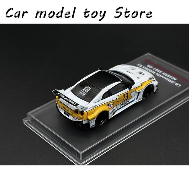 【並行輸入品】 CM 1:64 LBWK GTR R35 スーパーシルエット 35GT-RR ホワイトフラッシュ ダイキャスト ジオラマカーモデルコレクションの画像