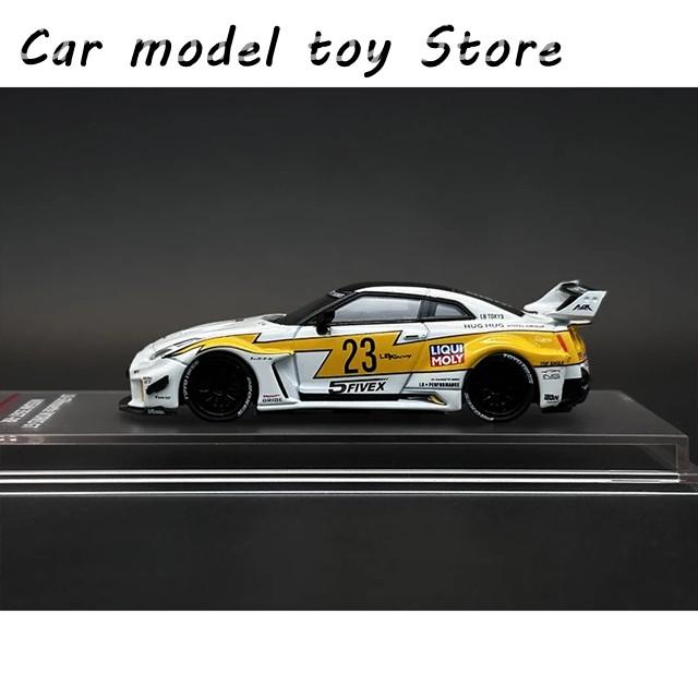 【並行輸入品】 CM 1:64 LBWK GTR R35 スーパーシルエット 35GT-RR ホワイトフラッシュ ダイキャスト ジオラマカーモデルコレクションの画像