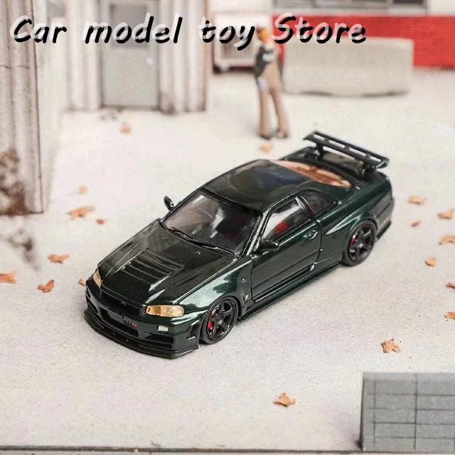 並行輸入品】 FUJI 1:64 SKYLINE GTR R34 Z TUNE CRS DARK GREEN