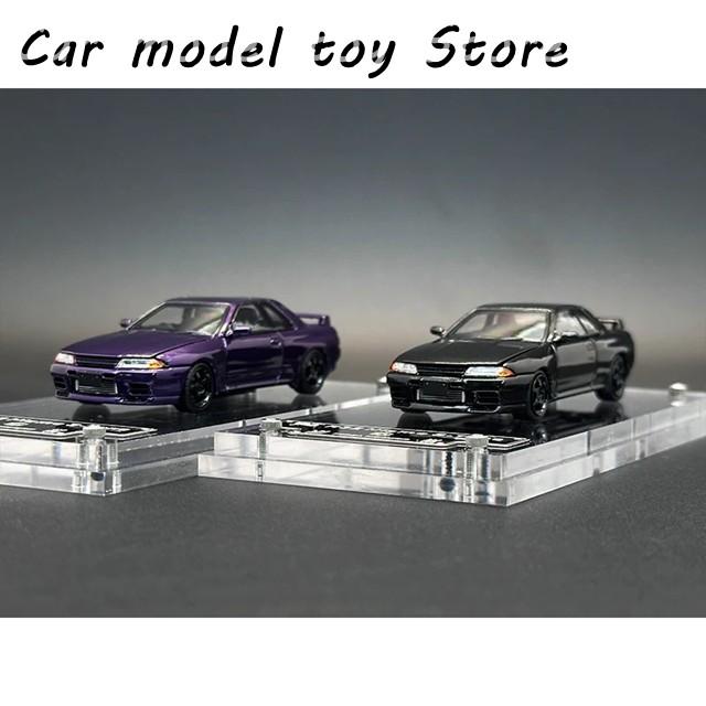 【並行輸入品】 FH 1:64 SKYLINE GTR R32 S TUNE CARBON BLACK PURPLE ジオラマ カーモデル コレクション FOCAL HORIZONの画像