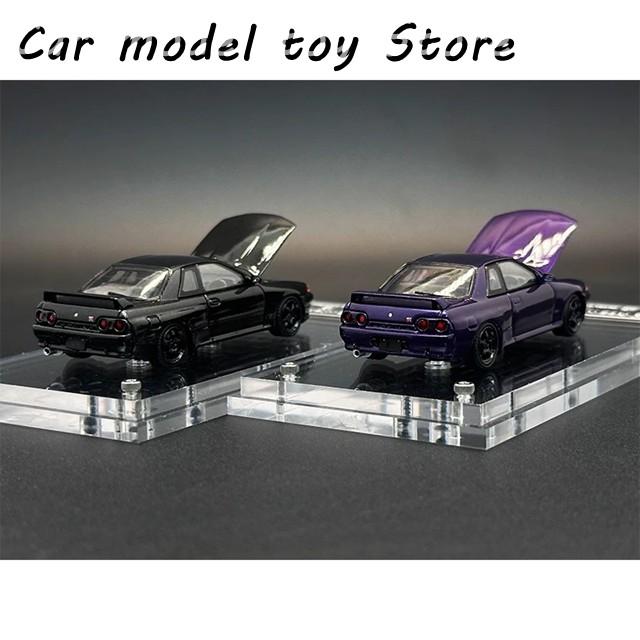 【並行輸入品】 FH 1:64 SKYLINE GTR R32 S TUNE CARBON BLACK PURPLE ジオラマ カーモデル コレクション FOCAL HORIZONの画像