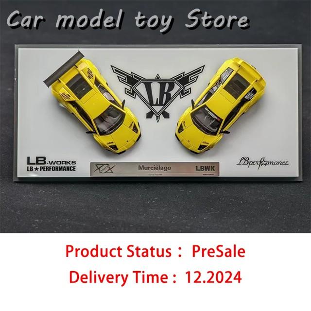 並行輸入品】 404エラー 1:64 LBWK MURCIELAGO YELLOW DUAL CAR SET