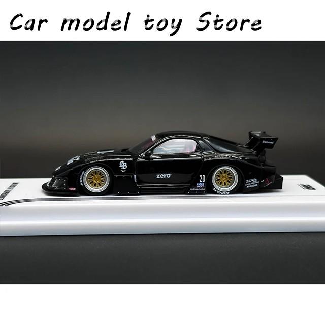 【並行輸入品】 INNO 1:64 LBWK RX7 FD3S スーパーシルエット ブラックゼロ モデルコレクションの画像