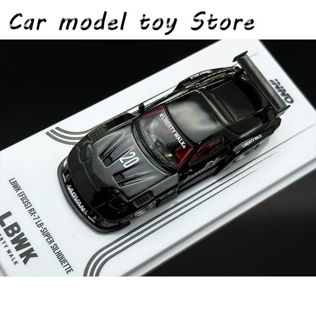 【並行輸入品】 INNO 1:64 LBWK RX7 FD3S スーパーシルエット ブラックゼロ モデルコレクションの画像