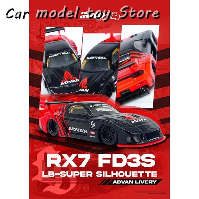【並行輸入品】 INNO 1:64 LBWK RX7 FD3S LB スーパーシルエット アドバン カラーリング ジオラマ カーモデル コレクションの画像