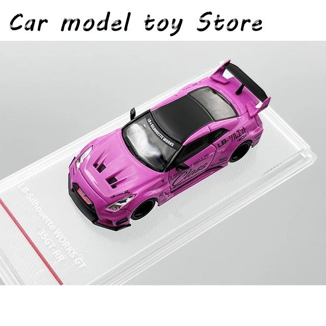 【並行輸入品】 CM 1:64 LBWK GTR R35 GT35 RR スーパーシルエットクラス ピンク交換用ホイール付き ダイキャスト製カーモデルの画像