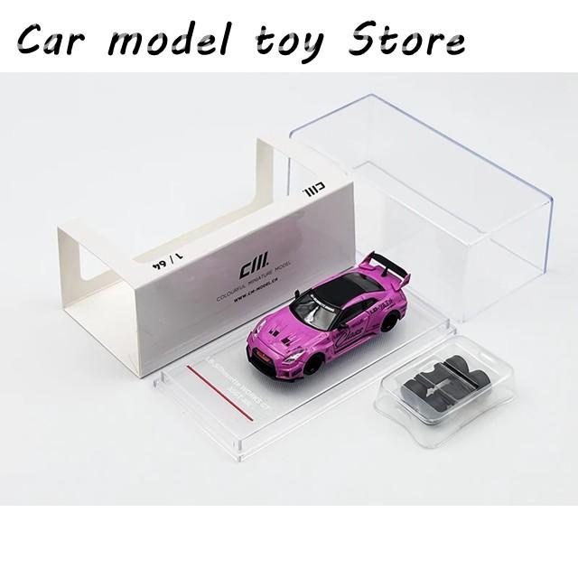 【並行輸入品】 CM 1:64 LBWK GTR R35 GT35 RR スーパーシルエットクラス ピンク交換用ホイール付き ダイキャスト製カーモデルの画像