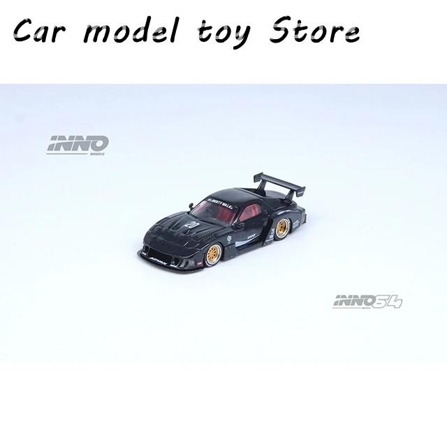 【並行輸入品】 INNO 1:64 LBWK RX7 FD3S スーパー シルエット ブラック ゼロ ジオラマ カー モデル コレクションの画像