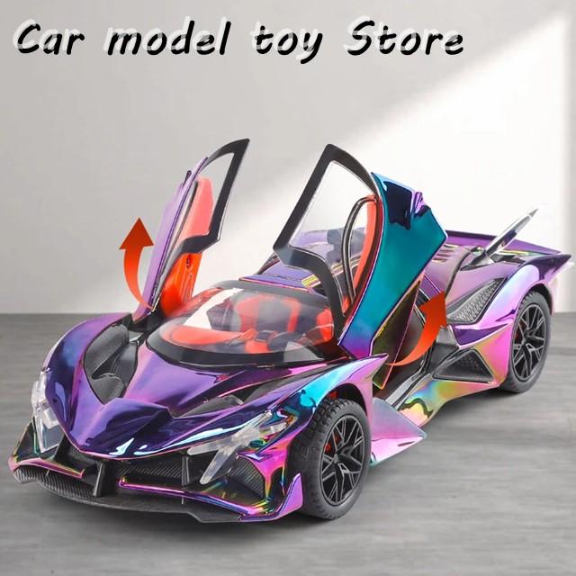 【並行輸入品】 1:24アポロEVOエレクトロプレートスーパーカーダイキャストモデルカー合金サウンド＆アンプライトプルバックホビー置物 | ブランド登録なし | 05