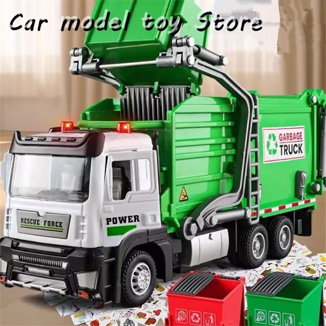 並行輸入品】 1/32シティゴミ収集トラックカーモデル金属ゴミ分別衛生