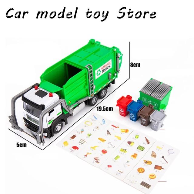並行輸入品】 1/32シティゴミ収集トラックカーモデル金属ゴミ分別衛生