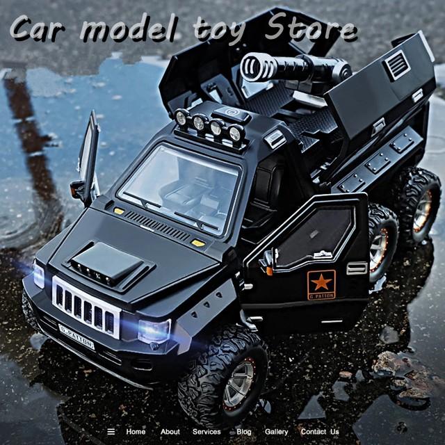 ミリタリーカー 並行輸入品】 1:24ミリタリー装甲車合金カーモデルダイキャスト金属