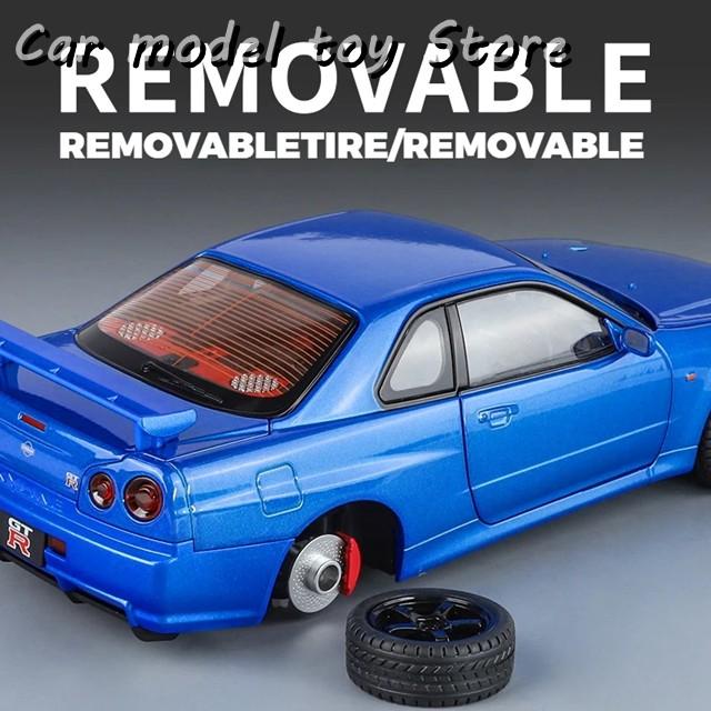 並行輸入品】日産 1:18GTR R34スカイラインスーパーカー合金金属ダイ