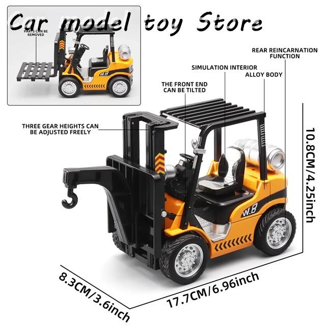 並行輸入品】 1:24スケール合金製建設用フォークリフト＆クレーン玩具