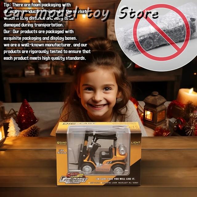 並行輸入品】 1:24スケール合金製建設用フォークリフト＆クレーン玩具
