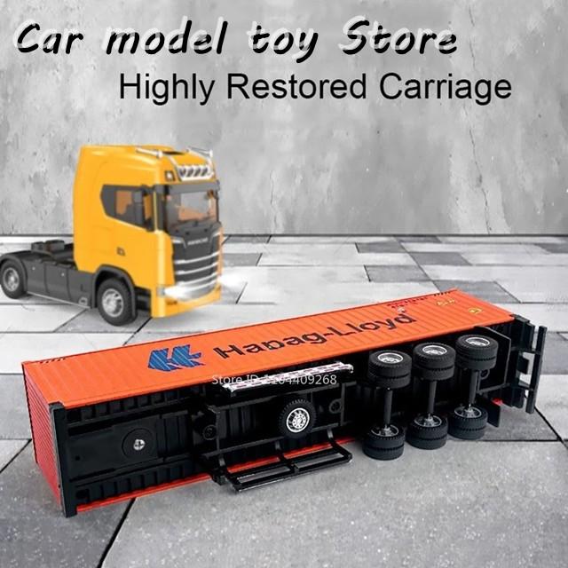 並行輸入品】1:50スケールコンテナトレーラートラックモデルの の 金属