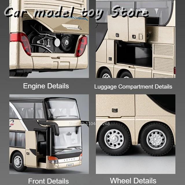 並行輸入品】1:30スケール二階建てビジネスバス合金モデル カー