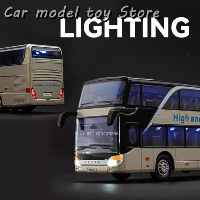 並行輸入品】1:30スケール二階建てビジネスバス合金モデル カー