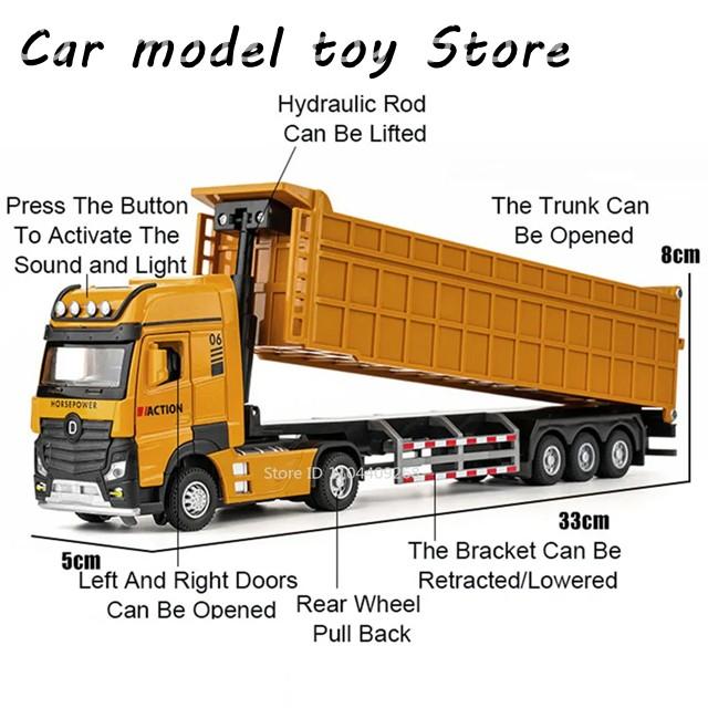 並行輸入品】1:50合金シティ重いトレーラーダンプトラックモデル の
