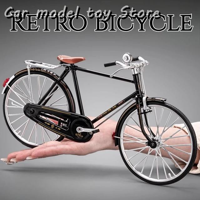 並行輸入品】1:6レトロ古い時代の自転車ダイキャスト合金モデル の車