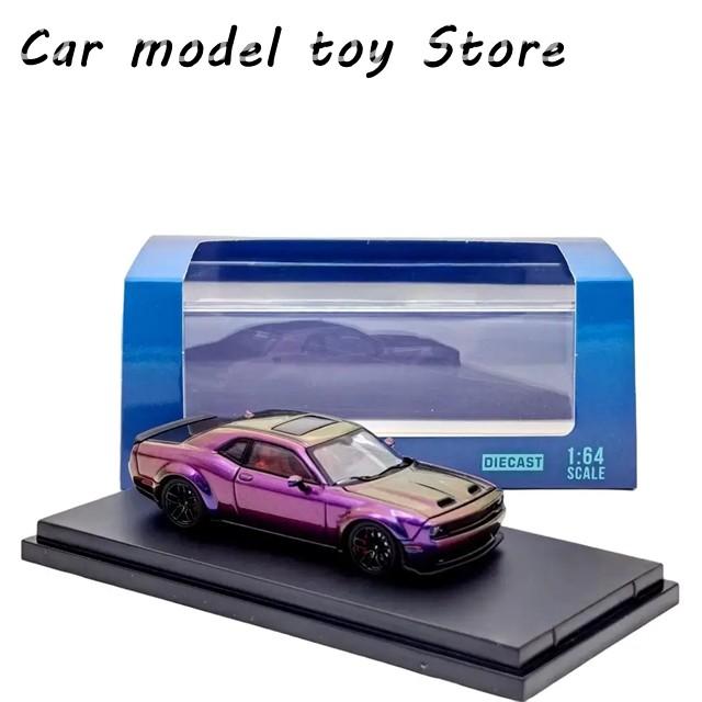 【並行輸入品】SH 1/64 スケール SRT ヘルキャット マッスルスポーツ グラデーションパープル ダイキャストモデルカー 限定コレクション トイビークルモデルの画像