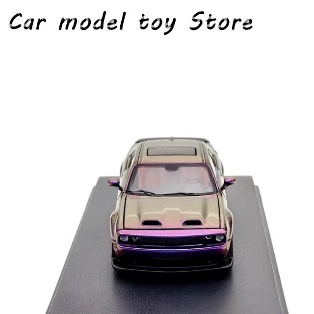 【並行輸入品】SH 1/64 スケール SRT ヘルキャット マッスルスポーツ グラデーションパープル ダイキャストモデルカー 限定コレクション トイビークルモデルの画像