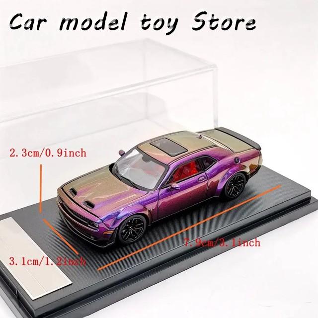【並行輸入品】SH 1/64 スケール SRT ヘルキャット マッスルスポーツ グラデーションパープル ダイキャストモデルカー 限定コレクション トイビークルモデルの画像