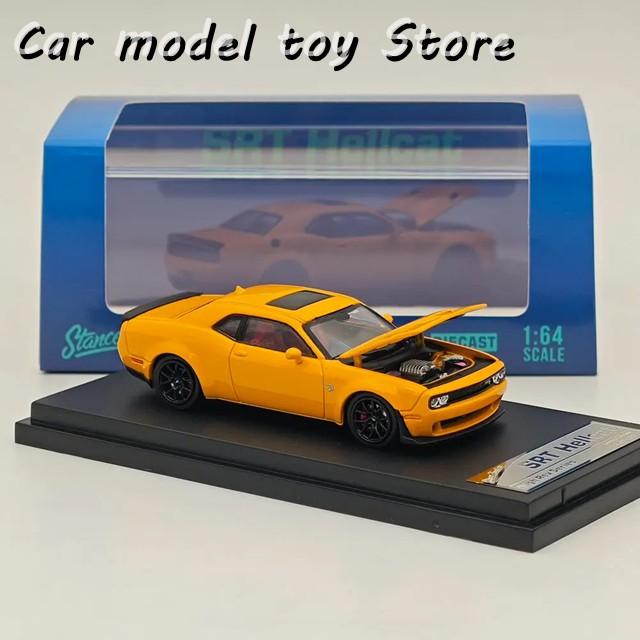 【並行輸入品】SH 1/64 SRT ヘルキャット マッスルスポーツ イエロー ダイキャストモデルカー 限定コレクション オートトイビークルモデルの画像