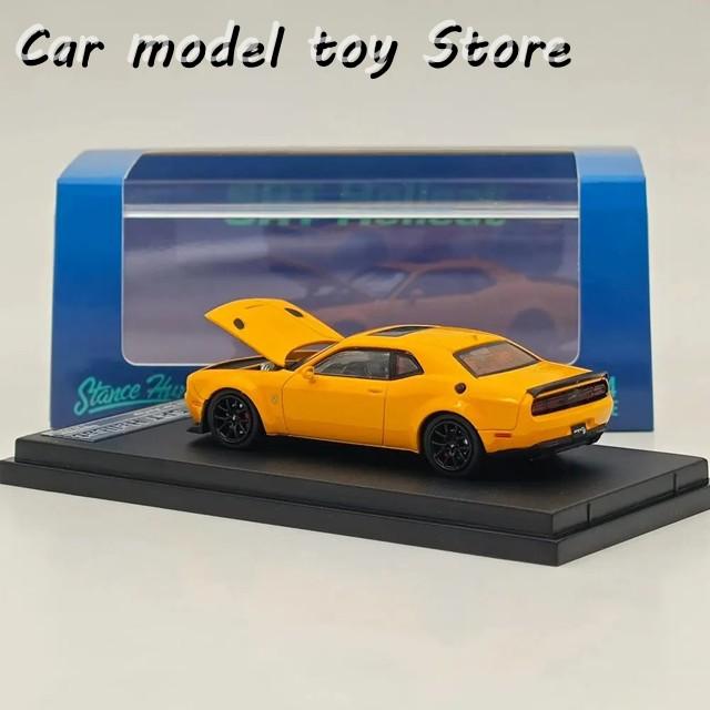 【並行輸入品】SH 1/64 SRT ヘルキャット マッスルスポーツ イエロー ダイキャストモデルカー 限定コレクション オートトイビークルモデルの画像