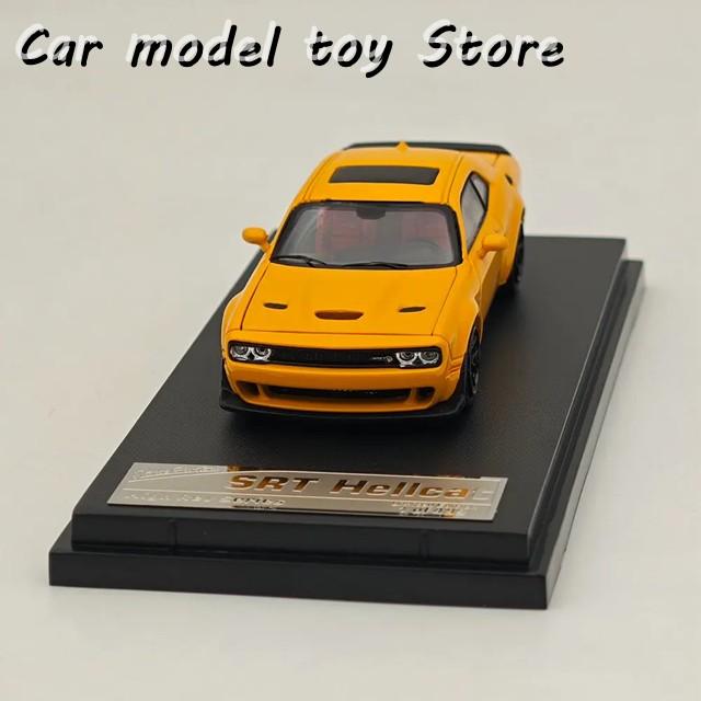 【並行輸入品】SH 1/64 SRT ヘルキャット マッスルスポーツ イエロー ダイキャストモデルカー 限定コレクション オートトイビークルモデルの画像