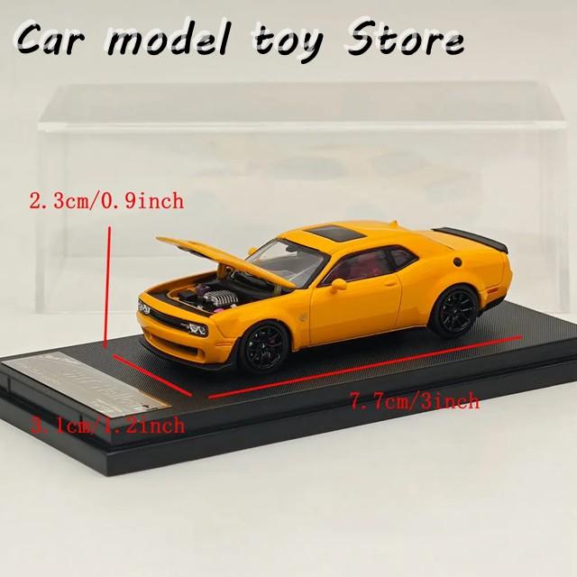 【並行輸入品】SH 1/64 SRT ヘルキャット マッスルスポーツ イエロー ダイキャストモデルカー 限定コレクション オートトイビークルモデルの画像